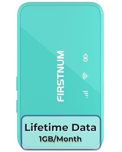 FIRSTNUM M6 Mobile Hotspot, Portable WiFi Hotspot for Travel in 160+ Countries, No SIM Card Required Hotspot No Contract, Connect Up to 10 Devices, Portable Hotspot with 1GB Free Global Data Monthly