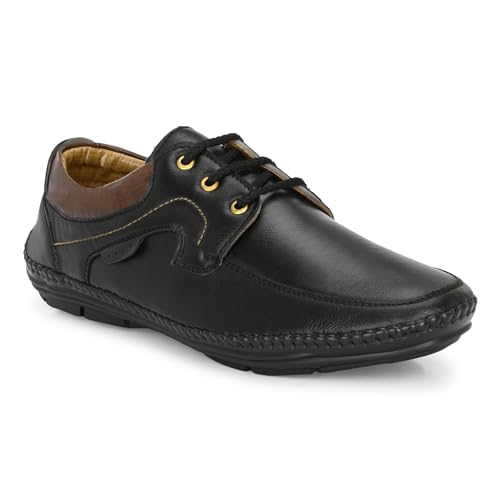 Image of Rising Wolf Men's Formal Shoes - Elegant & Easy-Wear Design with Cushioned Insole, Polished Finish, and Durable Sole | Ideal for Office, Business Meetings, Weddings & Daily Formal Wear