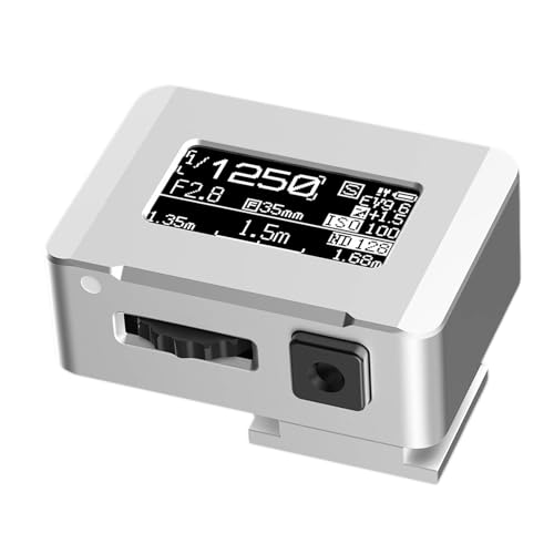 Vituord Fotómetro para Cámara, Indicador De Exposición, Medición Promedio De 30°, con Pantalla OLED, Zapata Fría, Ajuste De ISO, Apertura Y Velocidad De Obturación para Fotografía