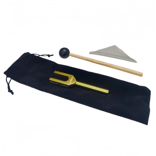 Miwayer Professional 4096Hz Tuning Forks Golden for Healing, Medical, and Music - Multi-Frequency Tuning Fork Kit for Sound Therapy, Meditation, Chakra Balancing