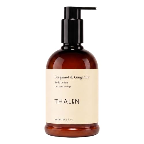 Image of Thalen Bergamot and Gingerlily Body Lotion with Niacinamide, Kakadu Plum & Shea Butter, Daily Moisturiser for All Skin Types, Vegan, 300 ml