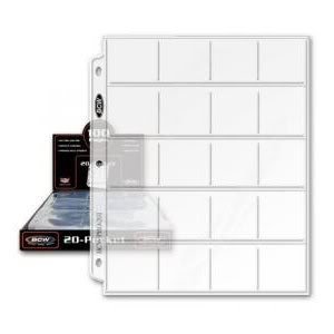 Toy / Game BCW Pro 20-Pocket Page (100 Ct. Box) - Coin Storage - Collecting Supplies With Strong Welds by 4KIDS