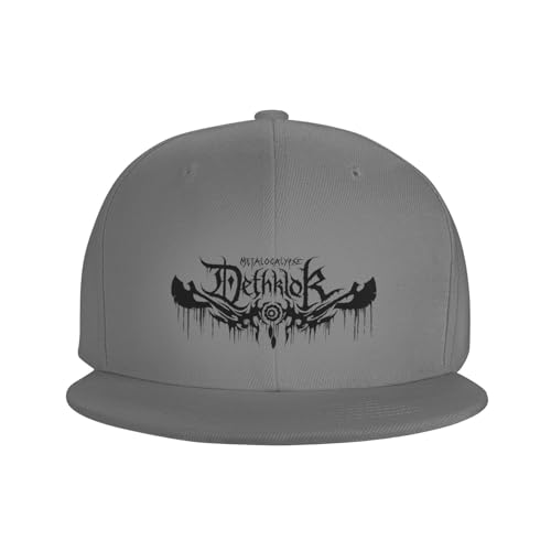 Music Dethklokship-Hop Style Flat-Brim Sun Hat, Combining Fashion with Sunshade Protection. Gray