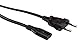 VALUE Netzkabel Euro-Flachstecker auf C7, 2polig, schwarz, 1 m