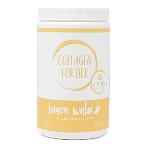 Collagen For Her: Collagen Lemon Water - Hydrolyzed Collagen Peptide Powder with Vitamin