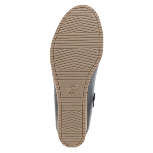 Dansko Sheridan Wedge Mule for Women - Durable Waterproof Leathers and Leather-Stacked Heel - Swivel Heel Strap with Buckle Detail to Ensure3