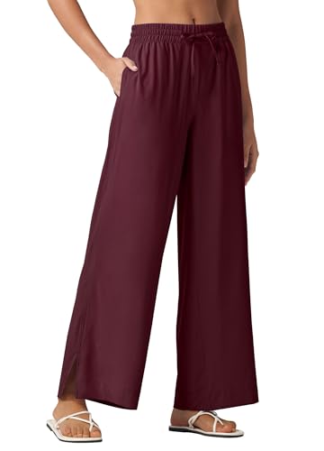 Willit Women's Wide Leg Pants Swim Beach Pants UPF 50+ Lightweight Travel Quick Dry Sun Protective 29" 31"
