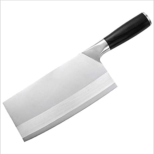 Meat Cleaver Knife, 4Cr13mov Chef Knife 8 inch Chinese Kitchen Knives Meat Fish Vegetables Slicing Knife Super Sharp Blade Rosewood Cleaver (Size : B)