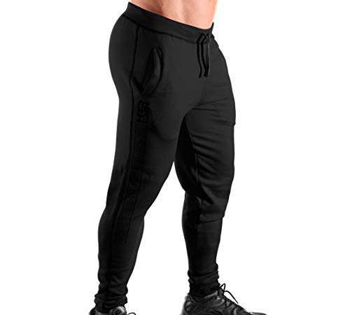 Monsta Clothing Co. Men's (ES:Hard Livin HRD-LVN) Gym Cuffed Joggers (G:BK-A:BK)