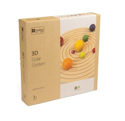 Andreu Toys-3D Solar System Puzzles de Madera, Multicolor (16110)