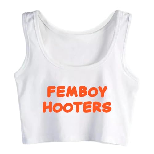 Femboy Hooters Femel Crop Top Shirt Sexy Vest