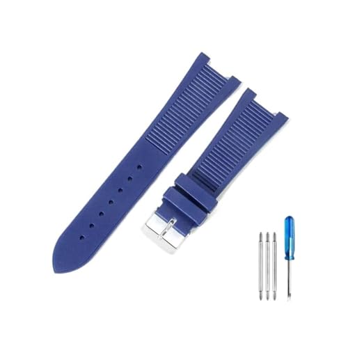 Bracelet montre silicone 25mm pour Patek Philippe 5711 5712G noir