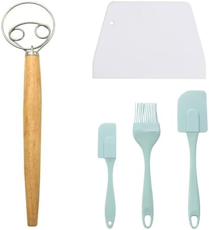 5 Pcs Bread Dough Whisk Double Eyes Stainless Steel Danish Dough ...