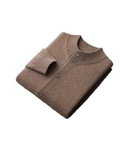 Men's Long Sleeve Cardigan Sweaters Loose Slim Fit Mock Neck Knitted Cashmere Sweater Men Cardigan Sweaters with Buttons