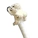 Badminton Racket Handle Cover Racket Handle Cover Decorative Plush Doll Tennis Racquet Grip Sleeve Grip Protector, White