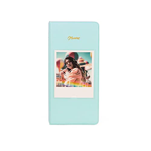 Ngaantyun フォトアルバムストレージ Polaroid 600フィルム チェキワイド 300フィルムワイド 210インスタントカメラ 64ポケットアルバムブック用 (アイスブルー)