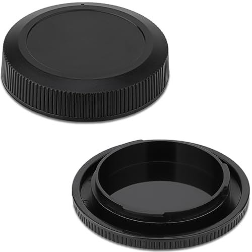 Kit de tapa de cuerpo de cámara con montura RF y tapa trasera de lente para cámara sin espejo Canon RF Mount, tapa de sensor de cámara y tapas traseras plásticas para lentes, compatible con EOS R6 R5 y accesorios de lente con montura RF miniatura 1