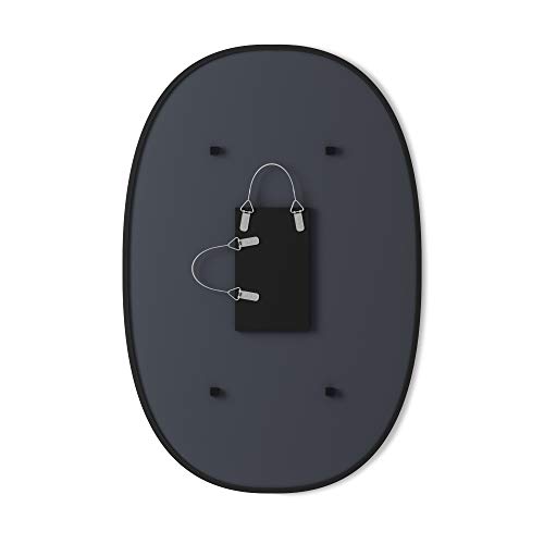 Umbra Hub Oval Mirror by Umbra ­­– Wall Mirror for Entryways, Washrooms, Living Room and More, Black