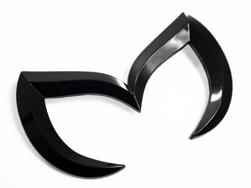 PROMOTORING For 14-16 MAZDA3 / 02-13 MAZDA6 / 04-11 RX-8 EVIL 'M' REAR TRUNK EMBLEM BADGE - GLOSS BLACK