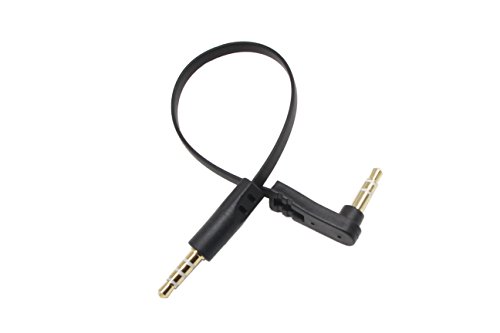 Cable de audio 3.5mm, pack de 2, macho a macho, 0.5 pies miniatura 3