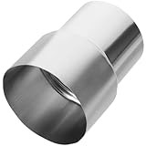 HAMPPLIES 不锈钢排烟管接头 耐久性ステンレス製 排気管接続アダプター ガス給湯器 暖炉用 ストレートチューブコネクター 簡単取付け 高耐摩