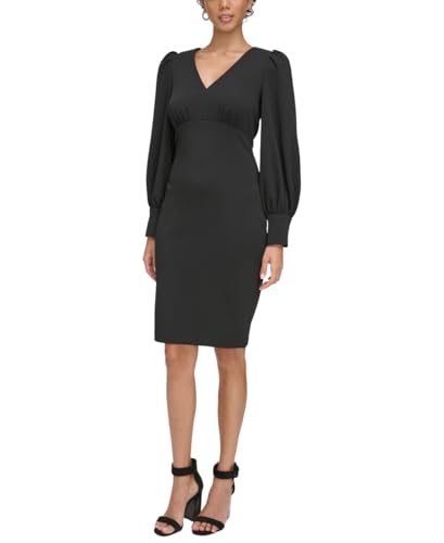 Calvin Klein Women's Vneck Sheath Work Dress2