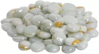 Kapoor pets™ Shiny Glass Pebbles for Aquarium Vase Filler Plant Pots Home Garden & Outdoor Decoration Polished Oval Fire Glass Pebbles (White 0.5 kg) (B099NN66KL) Amazon Price History, Amazon Price Tracker