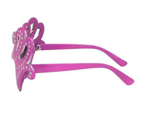 Mardi Gras Spot Hot Pink Cateye Sunglasses (Each)2