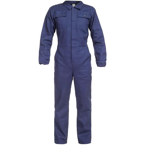BWOLF ANAX Mono de trabajo para hombre, mono de trabajo, 100% algodón, con 5 bolsillos, azul marino, XXL