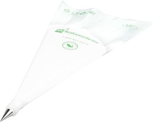 Miniatura 1 de Restaurantware Pastry Tek Punta de tubería, 1 punta redonda redonda para glaseado  #2, resistente a la corrosión, punta de glaseado de acero