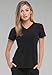 Dickies EDS Essentials Scrubs, V-Neck Womens Tops with Four-Way Stretch and Moisture Wicking DK615, S, Black