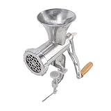 Aleación de aluminio: hecha de material de aleación de aluminio de primera calidad, la picadora de carne manual de mango largo es saludable y segura de usar, duradera y fácil de limpiar.