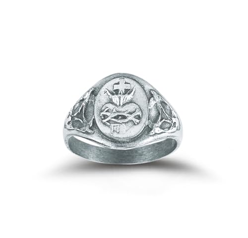 Sterling Silver Sacred Heart of Jesus Ring