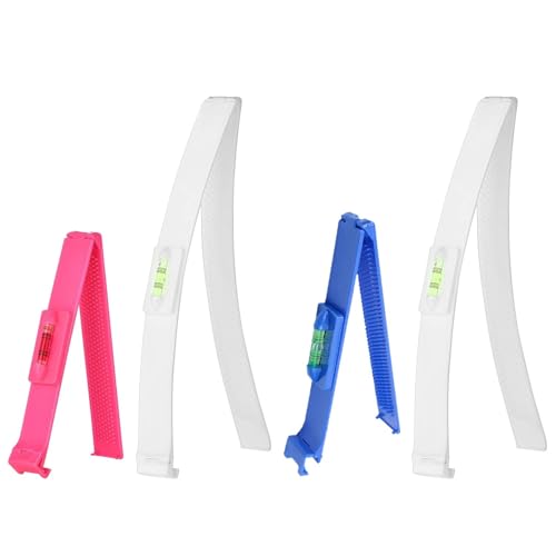 Clip De Ayuda Para Cortar El Pelo, 4 Piezas Herramienta De Corte De Pelo Para Flequillo, Para Recortadora Casera De Bricolaje, Para Flequillo,Capas Y Puntas Abiertas (Azul+Rosa)
