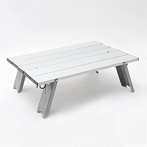 Mesa de camping portátil de aleación de aluminio, escritorio ligero y plegable al aire libre para senderismo, picnics y viajes, mesa de picnic compacta y plegable