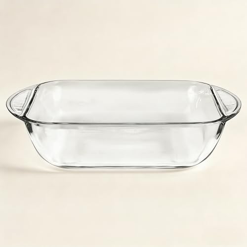 8 x 8 Glass Cake Pan Oven Safe Glass Brownie Pan - Dishwasher Microwave & Freezer Safe Perfect for Brownies Lemon Bars Casseroles & Easy Cleanup