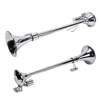 黒いホーン型工芸品 Amazon | 丸型 ビッグホーン 640 mm 12 V 24 V ラッパ エアー