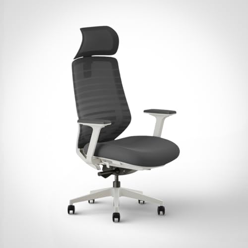 Image of Model 11 Ergonomic Chair with Headrest | Italian Donati Tilt, Breathable Mesh, Seat Depth, Lumbar & Tension Adjustment | Adjustable Armrests & WFH Chair | Contrast | Nylon | 7-Year Warranty