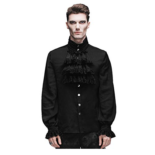 Men Victorian Gothic Vintage 3-Piece Suit Tailcoat Shirts Pants Set4