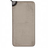 Mofua 電気ホットマット 80×40cm 一人用 足元マット 電気座布団 足元暖房 グレイジュ MFM801H-H