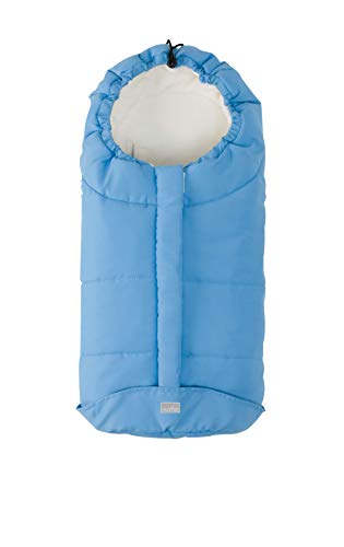 Nuvita 9045 Ovetto City - Sacco Termico Universale per tutti i tipi di Ovetto, Navicelle e Seggiolini Auto. Ideale per neonati, bimbi e bambini (Light Blue - Beige)
