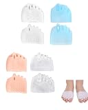 Luxorium 4 Paia Cuscinetti Metatarsali in Silicone a Nido d'Ape 5 Dita, per Alluce Valgo, Dita a Martello, Metatarsalgia, Ammortizzanti, Sollievo Dolore 4 Colori