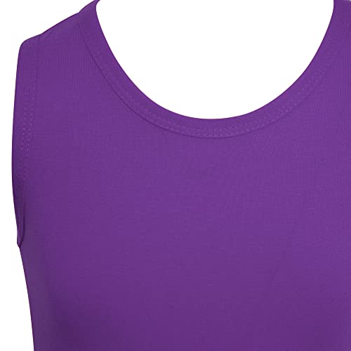Loxdonz Girl's Kids Basic Crop Tank Tops Sleeveless Racerback Muscle Crop Tank Vest Top3