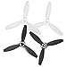 Drone Propeller, elica di ricambio RC leggera 4 pezzi Accessorio modificato per Bebop 2(2 nero 2 bianco)