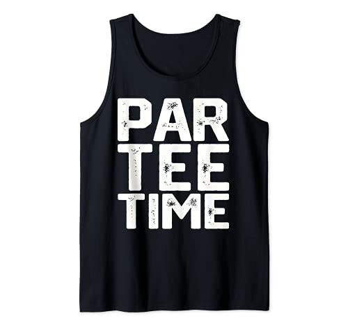 Par-tee time party fun drinking beer golf golfing funny tank top