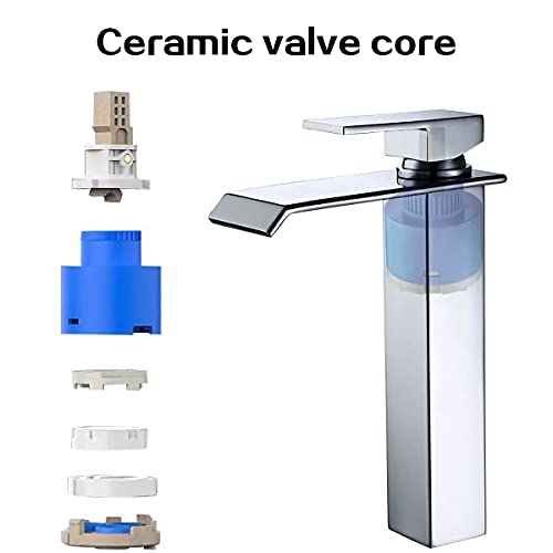 Dolinvo-Grifo-de-Lavabo-Cascada-Alto-Griferia-Monomando-de-Bano-Cromado-Plateado-304-Acero-Inoxidable-Resistente-a-Corrosion-Grifo-Mezclador-Rectangular-sobre-Encimera-Sale-Agua-Fria-y-Caliente Dolinvo-Grifo-de-Lavabo-Cascada-Alto-Griferia-Monomando-de-Bano-Cromado-Plateado-304-Acero-Inoxidable-Resistente-a-Corrosion-Grifo-Mezclador-Rectangular-sobre-Encimera-Sale-Agua-Fria-y-Caliente