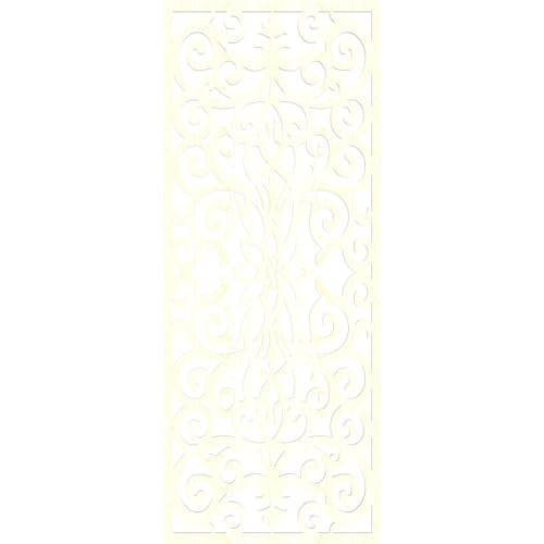 Image of Buel Decorative Pierced Fretwork Wood Wall Panels, 29 3 /8 inchW x 74 3 /8 inchH x 1 /4 inchT, Red Oak