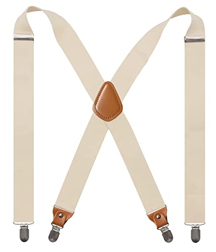 Image of Adjustable Elastic Suspenders for Men's and Women's with X Back Suspenders for Casual & Formal