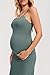 MOMANDA Women’s Maternity Dress Ribbed Nursing Nightgowns with Built in Bra Sleeveless Bodycon Dresses for Breastfeeding Midnight Emerald XX-Large
