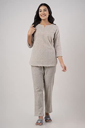 Image of feranoid Women Full Sleeves Cotton Nightsuits